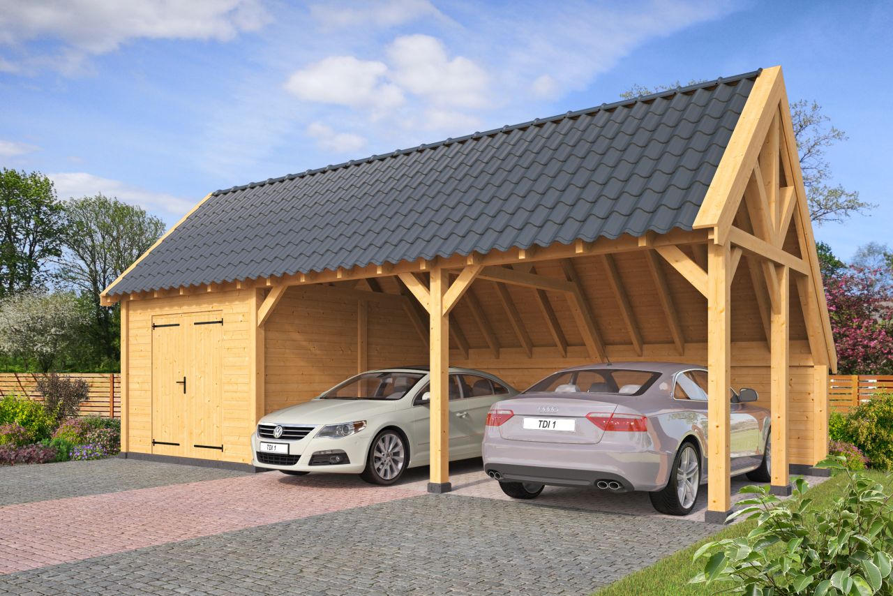 Carport si garaje din lemn
