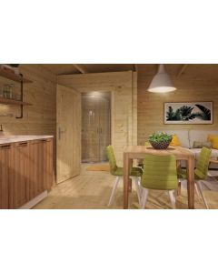 Kit toaleta/dus XXXL pentru cabana din lemn
